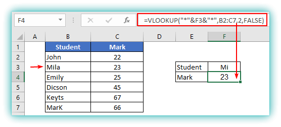 vlookup formula in excel with example7