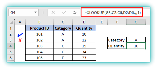 XLOOKUP Returns the First Matched Value