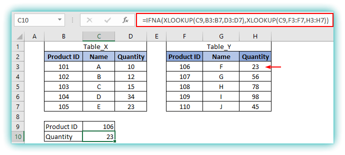 XLOOKUP Function Nested with IFNA Statement