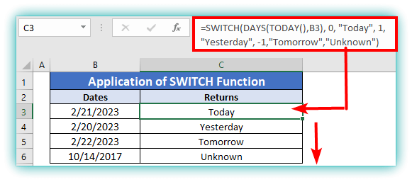  SWITCH Function in Excel- 4 Examples