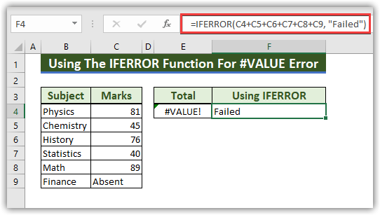 How to Use The IFERROR Function  Examples