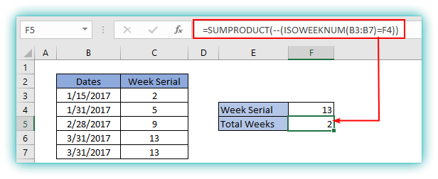  ISOWEEKMUM  Function in Excel with Examples