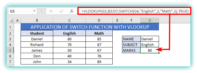  SWITCH Function in Excel Examples