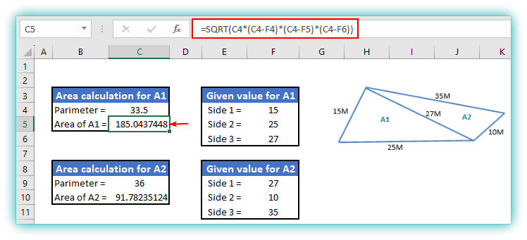 Land Area Calculator Excel Download sheet