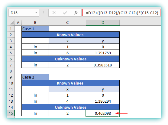 Linear Interpolation Excel Formula Solved Excel 1829