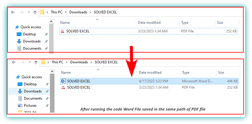 VBA Code to Convert PDF to WORD File3