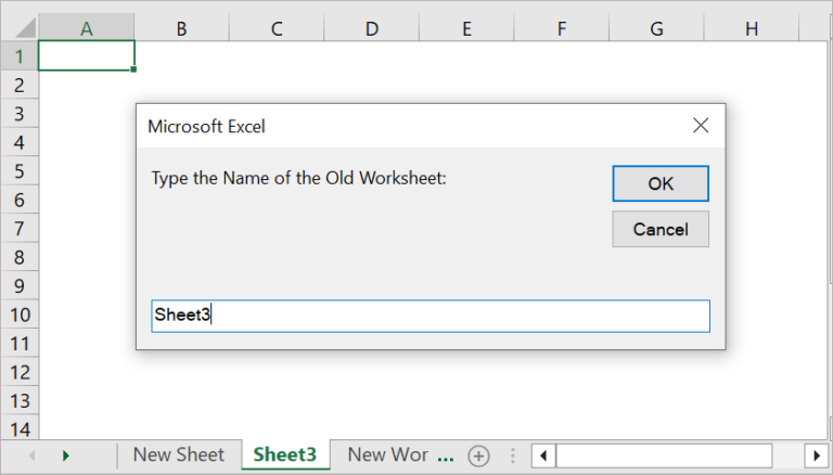 How To Rename A Sheet Using Excel VBA (7 Examples) - SOLVED EXCEL